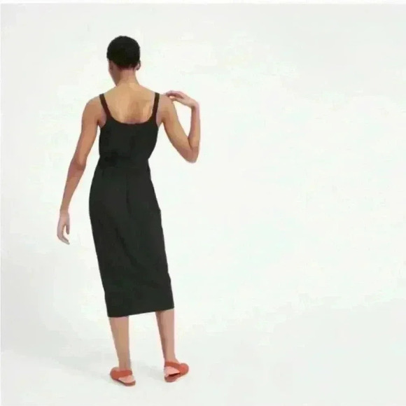 NWT Everlane Midi Wrap Dress, Size 0 | Japanese GoWeave Tank Wrap Dress in Black - Picture 3 of 7